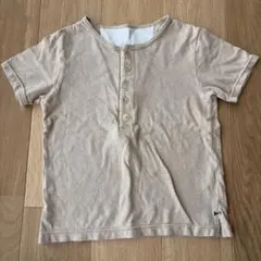 ヘンリーネック Tシャツ ベージュ 半袖　BNTのサムネイル