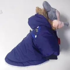 フード付き犬服 ネイビー