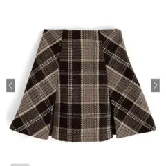 インパン裏地付きチェック柄プリーツスカート[tu963]