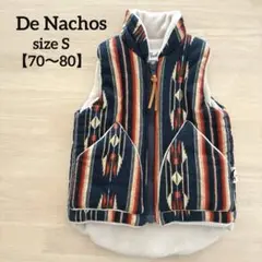 DeNachos デナチョス ダウンベスト ネイティブ柄 ベビーベスト 80