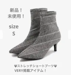 新品タグ付⭐️PLST♥️ストレッチショートブーツ S 22.5㎝