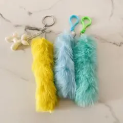 ファー キーホルダー もふもふ しっぽ