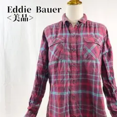 【美品】エディバウアー Eddie Bauer チェック柄長袖ネルシャツ