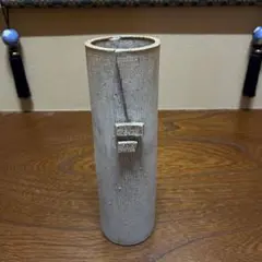 【池坊】和モダン 花器 白系 竹風 一輪挿し 花瓶 陶器 生け花 華道 昭和