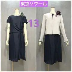 東京ソワール ワンピーススーツ 結婚式 レディース 入学式 13号　XL