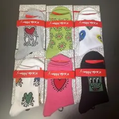 【新品】キースヘリング ソックス 6足靴下 まとめ売り Keith Haringのサムネイル