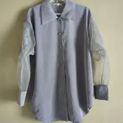 Noup＆Doxyグレーシースルー長袖シャツ9Rサイズ