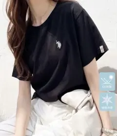 GeeRA別注 接触冷感ワンポイント刺繍コンパクトシルエットベーシックTシャツのサムネイル