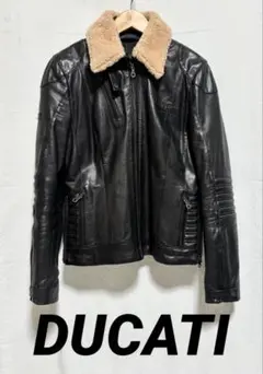 DUCATI⭐︎ロゴ刺繍　レザー ライダースジャケット ブラック　M 新作もお得です！Black Rider レザージャケット – Ducati Lifestyle Tokyo
