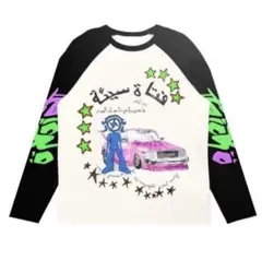 7-10日発送 ラグラン長袖 T シャツ Lサイズ パンク 旧車 ストリート