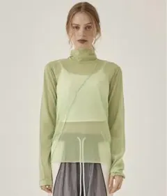 l*2様 【PUBLIC TOKYO】ベロアシースルーメロハイネック