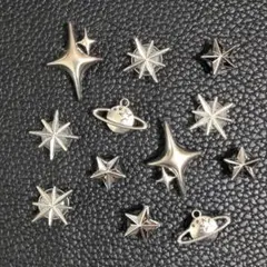 ジビッツ　チャーム 星　土星　宇宙　12個セット (6)