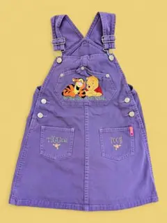 キッズ古着 vintage Disney 公式タグ Pooh ジャンバースカート
