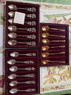 キューピー&青ハタ スプーン 12本セット 木箱入り - メルカリ