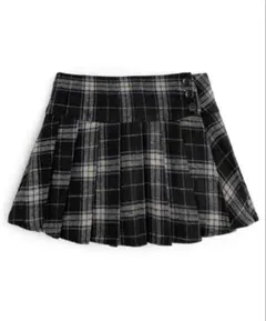GRL インパン付きチェック柄プリーツミニスカート ブラック ac2589