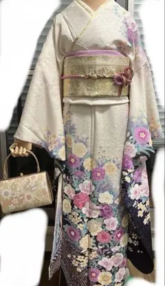 裄丈長め トールサイズ フルセット 振袖 成人式 No.5ZA-0076-04の通販 トールサイズ 訪問着・留袖用長襦袢LLサイズ 一式　長襦袢サービス❣️ 結婚式 着物・浴衣