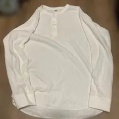 UNIQLO M サーマル　ヘンリーネック Tシャツ ホワイト