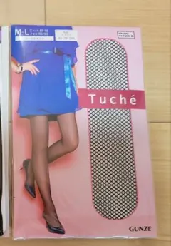 グンゼ　Tuché ネットストッキング M-L ブラック