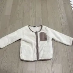 【90㎝】アイボリー フリースジャケット