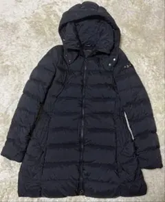 TATRAS 黒 フード付きロングダウンジャケット