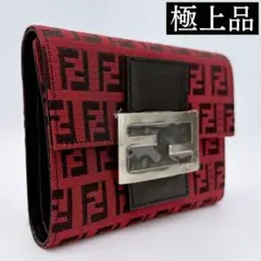 【未使用】フェンディ マンマ ズッカ ズッキーノ 三つ折り財布 レッド FF金具 2026年最新】Fendi カラー：レッド系 レディース 三つ折り財布の人気