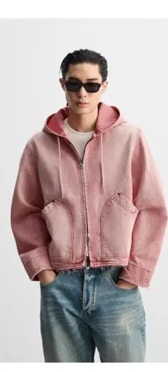 ZARAザラ⭐ウォッシュドフード付きジャケット【新品未使用】Ｌ/完売品