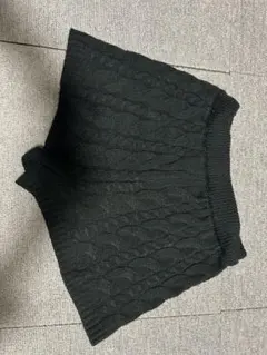 SHEIN ブラック ケーブル編みショートパンツ