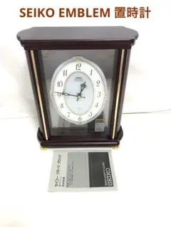 SEIKO EMBLEM 置時計 ブラウン