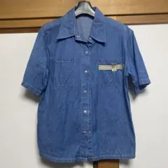 バーバリーロンドン　デニムブルー 半袖シャツ