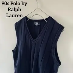 90sPolobyRalphLaurenポロバイラルフローレンポニーなしベストL