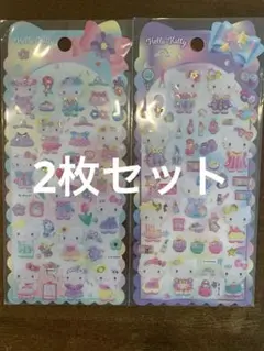 キティ　ぷっくりシール　エポキシ　ドロップ　クリア　ラメ　ジェリー　ライセンス