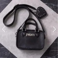 pium ハートドットチュールバニティ バッグ ブラック piumハートドットチュールバニティ