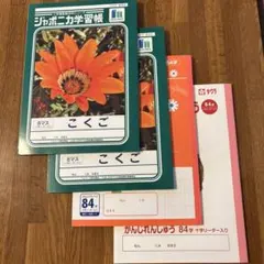 학습장 노트 4권 세트 자포니카 사쿠라 고쿠고 8칸 2권 한자 84자 2권