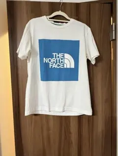 THE NORTH FACE 白Tシャツ ブルーBOXロゴ 定番シンプル