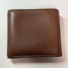 COACH 二つ折り財布 ブラウン レザー