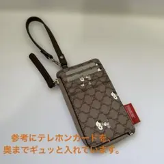 しまむら スヌーピー フラグメントケース 茶 ブラウン