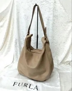 FURLA フルラ 本革 ワンショルダー バッグ トート ベージュ