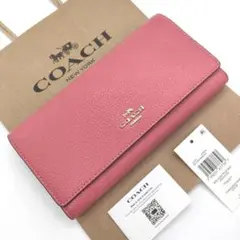 COACH] コーチ スリム 三つ折り 長財布 CC815（ピンク） - メルカリ
