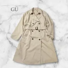 GU ジーユー トレンチコート ロング丈 定番 スプリングコート ベージュ L