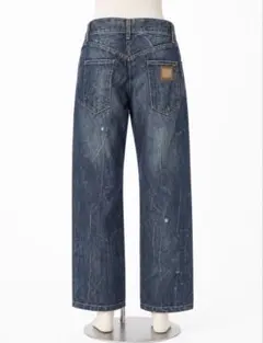 ☆美品 DOLCE＆GABBANA ダメージ加工 ワイドレッグデニムパンツ 52