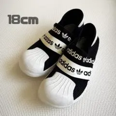 adidas スニーカー 18cm ブラック/ホワイト