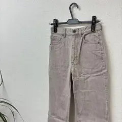 レディース ストレートパンツ ベージュ カジュアルパンツ GU Sサイズ