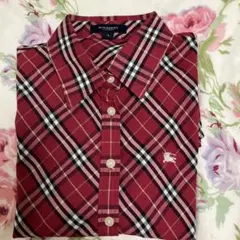 主役級BURBERRYhorse刺繍チェックトップ - メルカリ