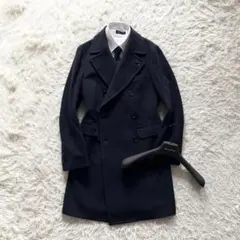 美品>TAGLIATORE カシミヤ100% ネイビー チェスターコート44 - メルカリ