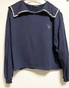 セーラ襟トップス 紺 Lサイズ