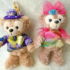 【美品】ファッショナブルイースター ダッフィー シェリーメイ ぬいぐるみバッジ