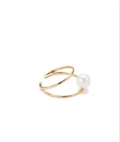 【美品】PAS TIERRA K10 アコヤパール 2連イヤーカフ