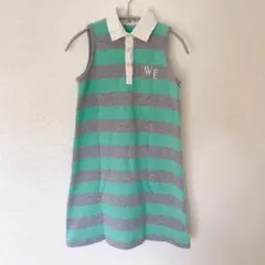 WAYR girl ボーダー ワンピース ミントグリーン グレー