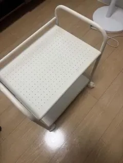 パンチングラック　キッチンワゴン　ホワイト　2段のサムネイル