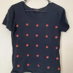 VICKY ブラック　刺繍＆ビーズ　レトロ　トップスのサムネイル